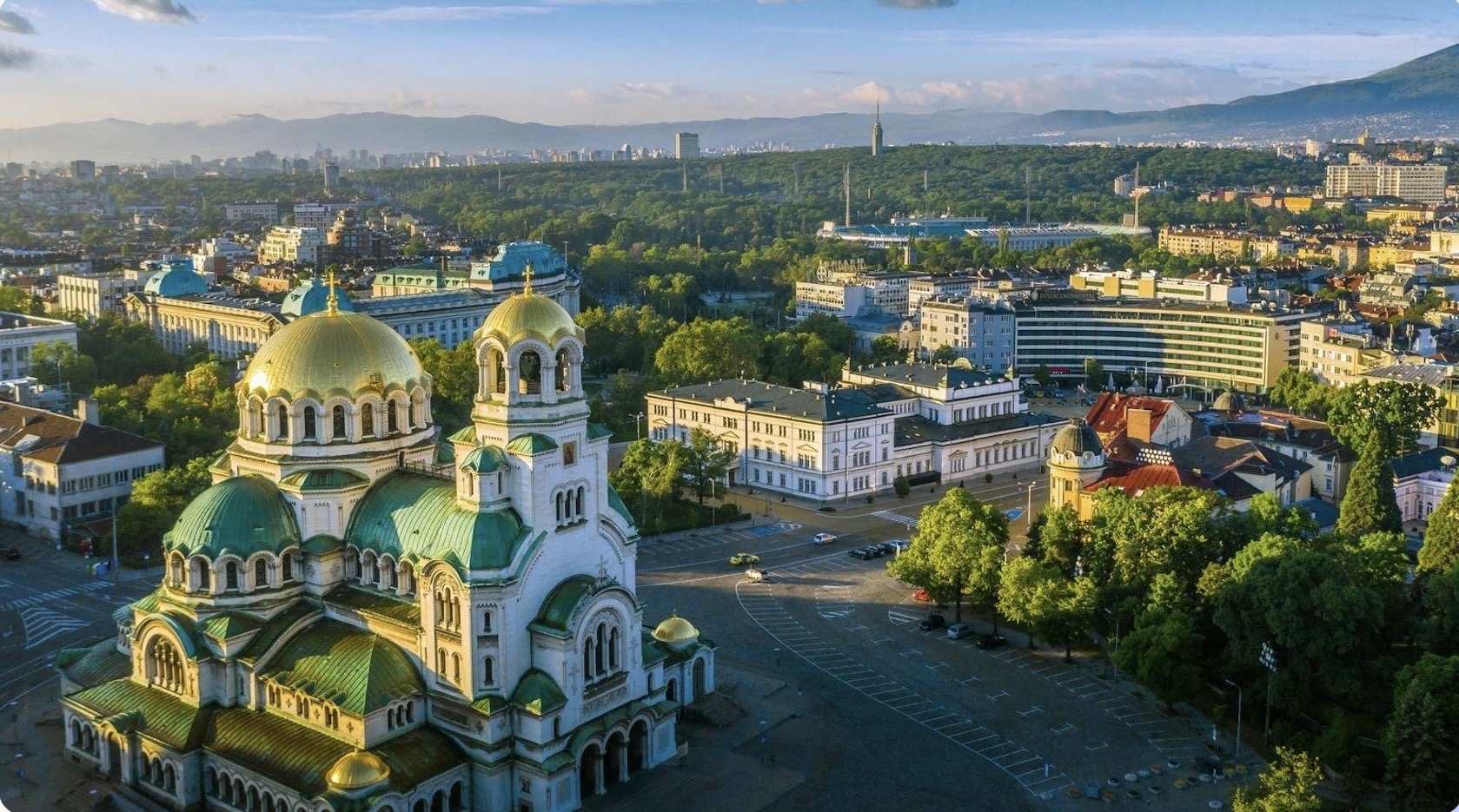 Beautiful panoramic view of Sofia, Bulgaria